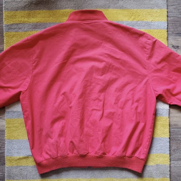 Vtg Oscar de la Renta Red Cotton Blouson Jacket | Large - Picture 2 of 9